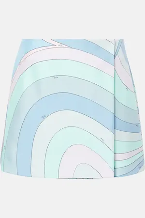 Puccini Minirock Iride aus Seiden-Twill