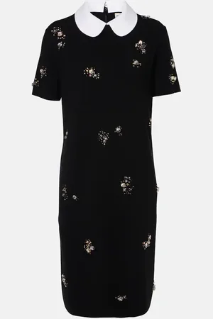 Tory Burch Verziertes Midikleid aus einem Wollgemisch