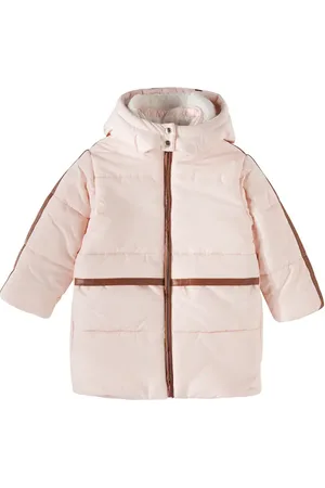 Chloé Chloé Kids Wattierter Mantel mit Lederimitat