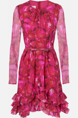 Giambattista Valli Minikleid Rose Mania aus Seiden-Georgette