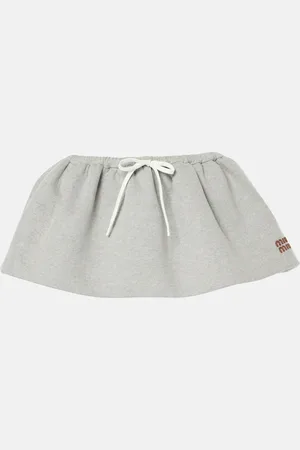 Miu Miu Minirock aus Baumwoll-Fleece