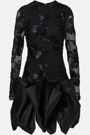 ROTATE Besticktes Minikleid aus Satin