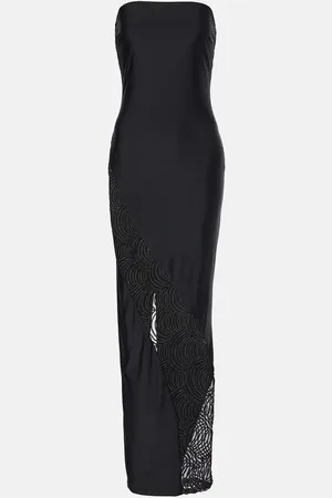 ROTATE Maxikleid mit Spitze