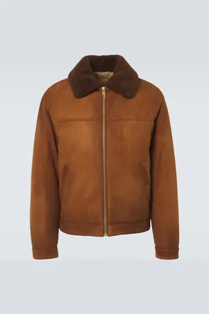 Prada Jacke aus Veloursleder mit Shearling