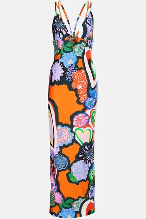 AREA Bedrucktes Maxikleid