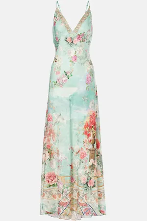 Camilla Bedrucktes Slipdress aus Satin