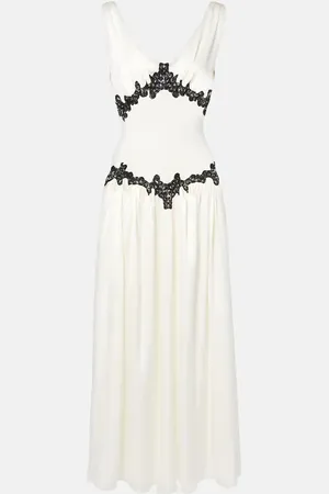 GABRIELA HEARST Bestickte Robe Highland aus Seide mit Spitze