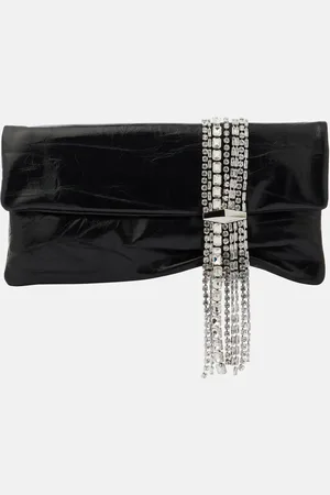 Jimmy Choo Clutch Zandra aus Leder mit Kristallen