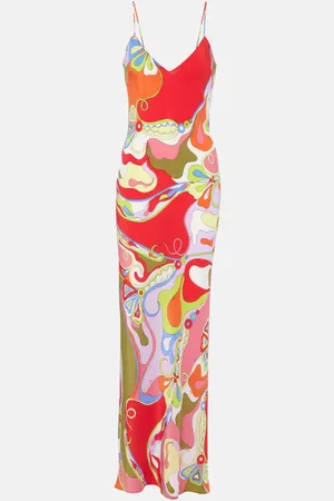 Puccini Maxikleid Orchidee aus Crêpe de Chine aus Seide