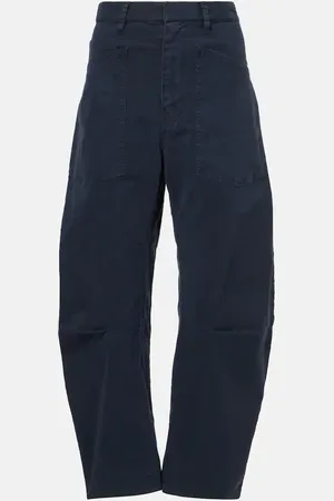 NILI LOTAN Barrel-Hose Shon aus Baumwoll-Twill