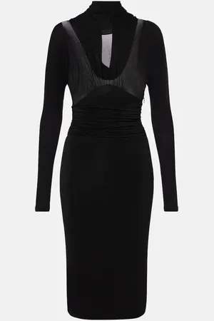 Saint Laurent Midikleid aus Jersey