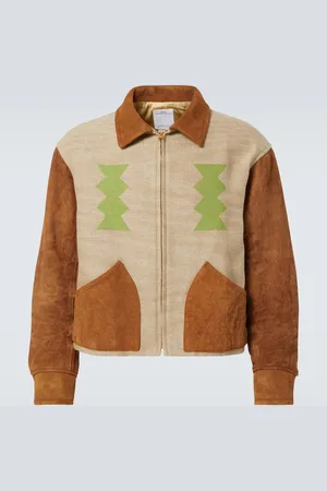 VISVIM Jacke Stanza mit Veloursleder