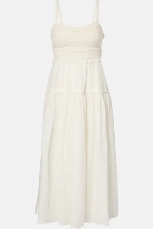 ULLA JOHNSON Midikleid Gisela aus Ramie