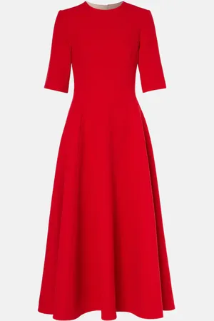 EMILIA WICKSTEAD Midikleid Georgie aus Woll-Georgette