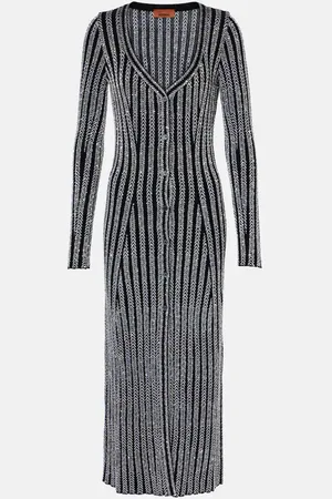 Missoni Verziertes Midikleid aus Häkelstrick