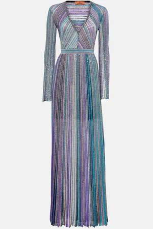 Missoni Maxikleid aus Häkelstrick mit Pailletten