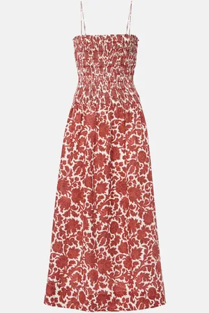 FAITHFULL THE BRAND Bedrucktes Maxikleid Geriba aus Leinen