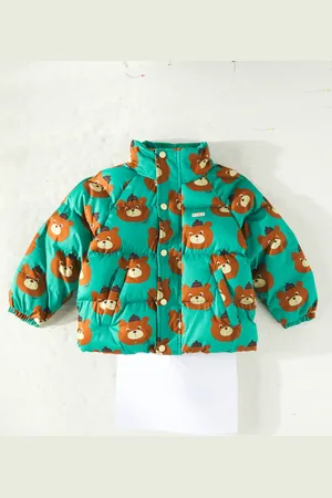 Tiny Cottons Wattierte Jacke Bears aus Baumwolle