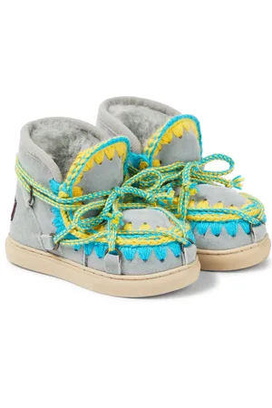 Mou Schneestiefel aus Veloursleder mit Shearling