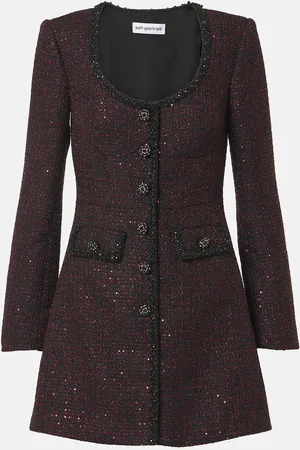 Self-Portrait Minikleid aus Tweed mit Pailletten