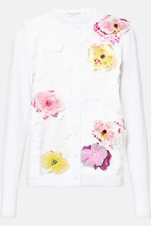 Oscar de la Renta Cardigan aus einem Baumwollgemisch