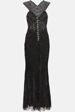 Camilla Verziertes Maxikleid aus Baumwolle