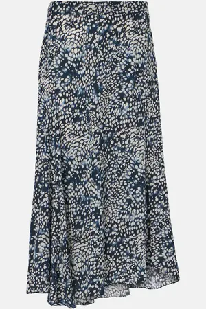 Isabel Marant Bedruckter Midirock Hortensia aus Crêpe de Chine