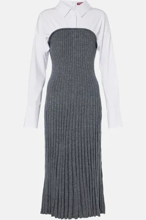 Staud Maxikleid O’Keefe aus einem Wollgemisch