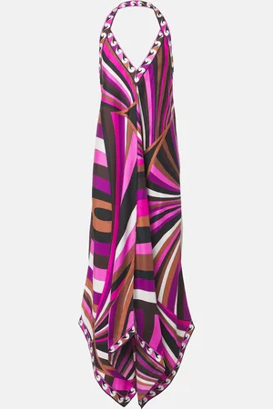 Puccini Maxikleid Iride aus Seiden-Twill