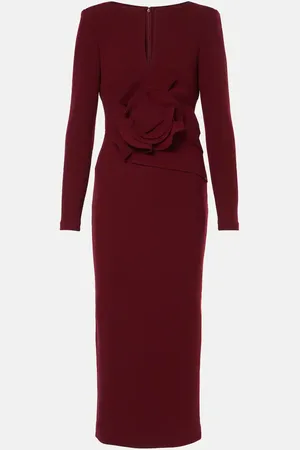 Roland Mouret Bedrucktes Midikleid aus Woll-Crêpe