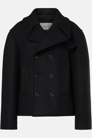Saint Laurent Oversize-Cabanjacke aus Schurwolle