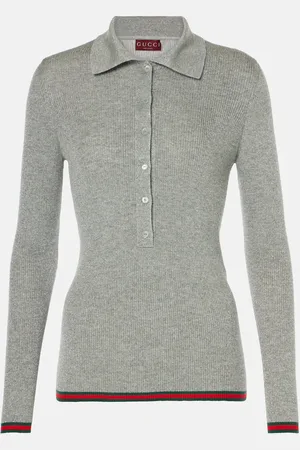 Gucci Polopullover Web Stripe aus einem Kaschmirgemisch