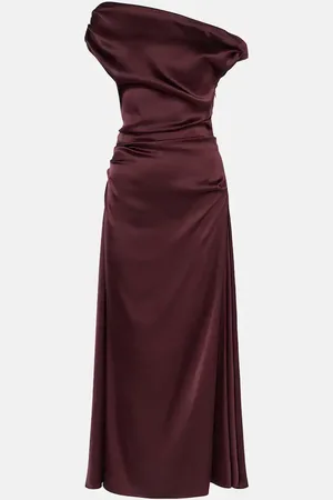 Staud Midikleid Phare aus Satin