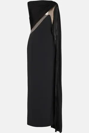 DAVID KOMA Robe aus Tüll und Jersey