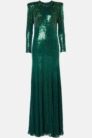 Jenny Packham Verzierte Robe Paloma mit Pailletten