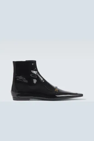 Saint Laurent Ankle Boots Milton aus Lackleder