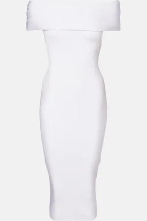 MUGLER Off-Shoulder-Midikleid