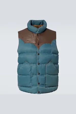 Ralph Lauren Wattierte Weste Stonely mit Leder