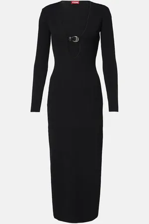 Staud Midikleid Murphy aus Rippstrick