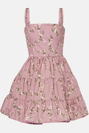 Agua by Agua Bendita Minikleid Lima Wisteria aus Baumwolle