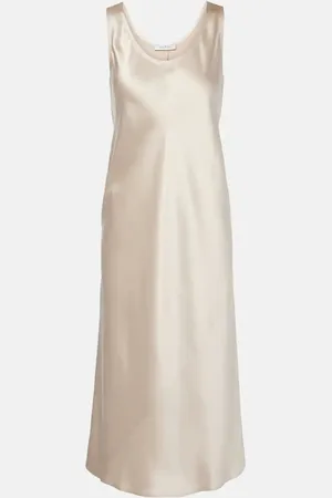 Max Mara Midikleid Banjo aus Seidensatin