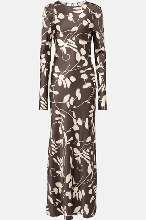 FAITHFULL THE BRAND Bedrucktes Maxikleid Faroe aus Satin
