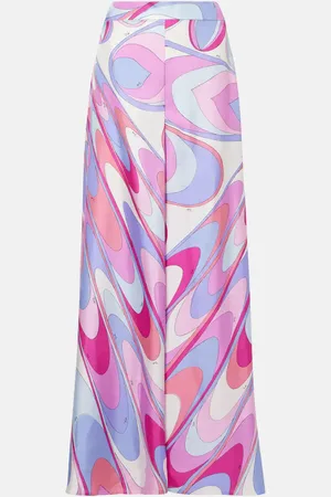 Puccini Weite Hose Iride aus Seiden-Twill