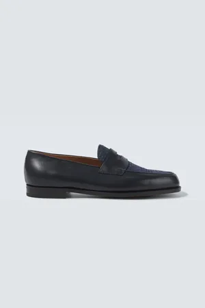 JOHN LOBB Loafers Lopez aus Leder und Denim