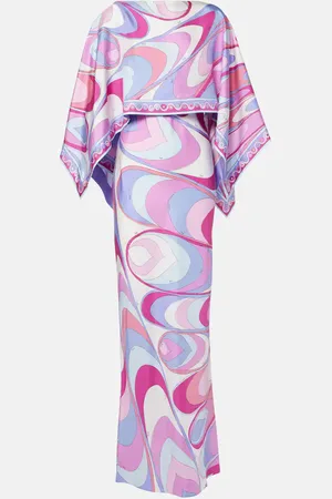 Puccini Maxikleid Iride aus Seiden-Twill