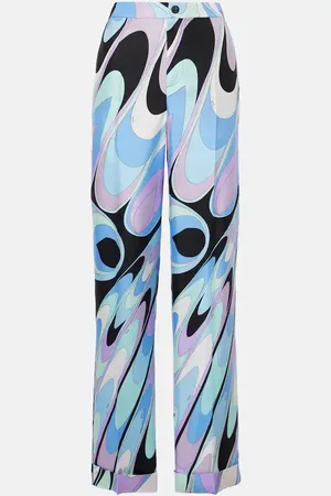 Puccini Weite Hose Iride aus Seiden-Twill