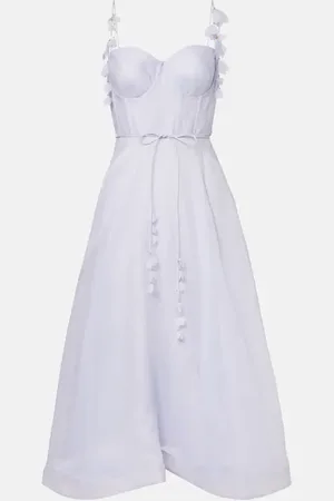 ZIMMERMANN Midikleid Natura aus Leinen und Seide