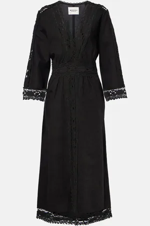 Marant Etoile Midikleid Veona aus Leinen und Baumwolle