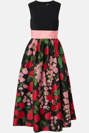 Carolina Herrera Midikleid aus Seide