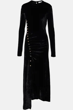 Paco rabanne Verziertes Midikleid aus Samt